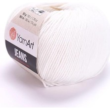 Kazan Hobi Krem, Yarnart Jeans 50 G Pamuk Cotton Amigurumi El Örgü Ipi Ipliği Yünü 01