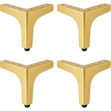 Kazan Hobi Dekor Gold Set Altın Metal Mobilya Ayağı Dayanıklı Modern Tasarım Koltuk Sehpa Ünite, 12 Cm, 4'lü