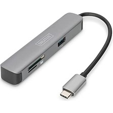 Kazan Hobi Usb-C Multiport Docking Station; 5 Port, 1x HDMI (4K@30Hz), 2x USB 3.0/usb 2.0, Kart Okuyucu, Gri