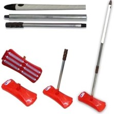 Kazan Hobi Süpürge, Efsane Temizlikçi Pratik 6 Fırçalı Gırgır 3 Kademe 110 cm Metal Saplı Portatif Süpürücü