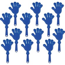 Kazan Hobi 12 Parça Plastik El Clappers Gürültücü Parti Aksesuarı, 7.5", Mavi