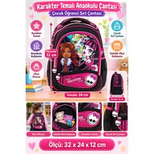 Dodomar Karakter Temalı Anaokulu Çantası Çocuk Öğrenci Sırt Çantası Günlük Kullanım 32 x 24 x 12 cm
