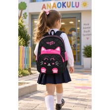 Waddell Kedi Desenli Kapitone Anaokulu Okul Çantası Çocuk Sırt Çantası Günlük Kullanım 35 x 25 x 14 cm