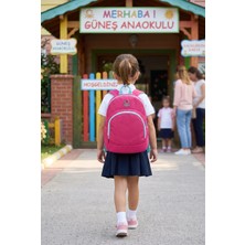 Dodomar Pembe Anaokulu Okul Çantası Çocuk Sırt Çantası Okul Öncesi Günlük Kullanım 34 x 25 x 10 cm