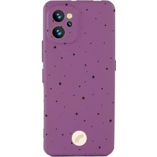 Kazan Hobi S19 Max Pro Mor Silikon Kılıf, Kamera Korumalı ve Yıldız Desenli