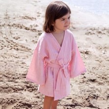 Kazan Hobi %100 Pamuk Müslin Çocuk Kimono, Innocent Pink, CCKKMN-INP-00002Y