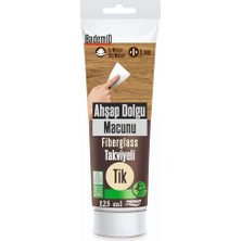 Kazan Hobi Masa Dolgu Çatlak Çizik Giderici Kullanıma Hazır Ahşap 125 ml Parke Tamir Macunu Tik Renk Mobilya