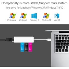 Kazan Hobi USB 3.0 - RJ45 Ethernet Adaptörü, 3 Port USB Hub, Alüminyum Gövde, Laptop ve Pc Uyumlu