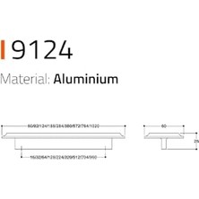 Kazan Hobi System 9124 Line-Çizgili Kulp Altın Renk Tek Adet 224 mm Altın Tek Ebat SSY9124 0224 Gl