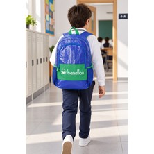 Benetton Ilkokul Okul Çantası Çocuk Öğrenci Sırt Çantası Okul Kullanımı 50 x 30 x 10 cm