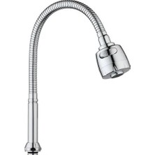 Kazan Hobi Krom 50 cm Oynar Başlıklı Iki Fonksiyonlu Su Tasarruflu Mutfak ve Lavabo Musluk Başlığı, Dayanıklı