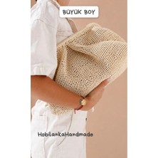 Hobilankahandmade Kadın El Yapımı Burslu Hasır Örme El Çantası - Handmade
