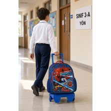 Dodomar Örümcek Kahraman Temalı Çekçekli Ilkokul Okul Çantası Çocuk Sırt Çantası Günlük 37 x 29 x 19 cm