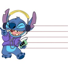 Turuncu Kırtasiye Stitch Isim Etiketi 48 Adet – 2 A4 Sayfa Çocuk Okul Etiketi, 3,5X6,5 cm Defter Kitap Kalemlik Matara Sticker S1