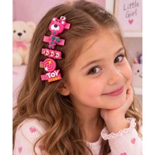 Bade Toka Sepeti 🎀 5’li Pembe Çocuk Toka Seti 🌸