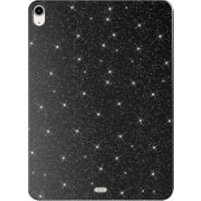 Kazan Hobi Apple ile Uyumlu iPad Air 11 2025 M3 Simli Parlak Görünümlü Tablet Koton Kılıf Siyah