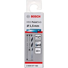 Kazan Hobi 10 Adet Hss Spiral Matkap Ucu Pointteq, Metal Için, 1,5 x 18 x 40 mm