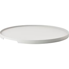 Kazan Hobi Singles Metal Servis Tepsisi Yuvarlak 35 cm Sıcak Gri
