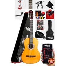 Kazan Hobi CG-270M Doğal Renk Klasik Gitar 4/4 Yetişkin Boy Sap Ayarlı Full Set