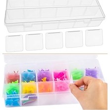 Kazan Hobi 15 Bölmeli Ayarlanabilir Organizer Plastik Kutu, 3'lü Set