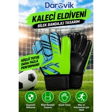 Darovik Kaleci Eldiveni Bilek Bandajlı Eldiven Yetişkin ve Çocuk Futbol Eldiveni
