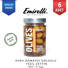 Sun-Dried Tomato Dolgulu Zeytin 315G x 6 Adet - Güneşte Kurutulmuş Domatesli