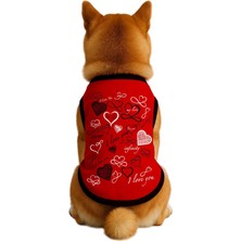 Kazan Hobi Yeni Sezon Köpek ve Kedi Kıyafeti Kırmızı Kalpli Xl