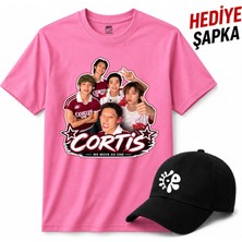 BarsDepo Cortıs Baskılı T-Shirt Unisex %100 Pamuk (Şapka Hedıyelı)