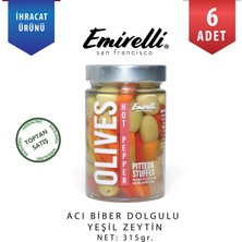 Acı Biber Dolgulu Zeytin 315G x 6 Adet - Hot Pepper Stuffed
