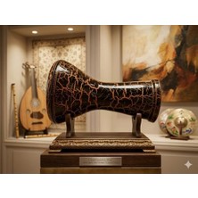 Kazan Hobi Darbuka 5 Numara Turuncu Çatlak Desenli 22 cm Çap