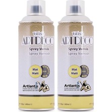 Kazan Hobi Mat Akrilik Vernik 400 ml Sprey 2 Adet Kalıcı Şeffaf Koruma Iç ve Dış Mekan Çizilmeye Karşı Dayanıklı Kalıcı