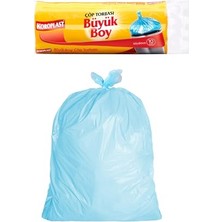 Kazan Hobi Büyük Boy Çöp Poşeti 10'lu 65X80 Cm, Sızdırmaz, Yırtılmaz, Güçlü ve Dayanıklı