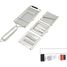 Enfa ENF-1010 Grater Lüx Metal Rende Seti 3in1 Soyacak Tak-Çıkar Rende Dilimleme Başlıklı
