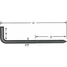 Vidalı Korniş Çivi No:6 - 4X60 - 100 Adet