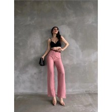 Nido Moda Beli Kemerli Keten Pantolon