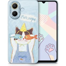 Nezih Case Vivo V60 Lite ile Uyumlu Kamera Korumalı Desenli Silikon Kılıf