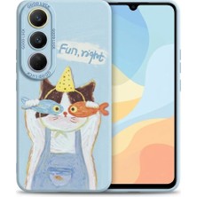 Nezih Case Vivo V50 Lite ile Uyumlu Kamera Korumalı Desenli Silikon Kılıf