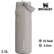 Stanley The Iceflow Flip Straw Pipetli Termos Bardak 1.1 Lt Matara Gri