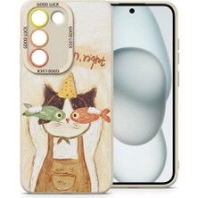 Nezih Case Vivo V30 Lite ile Uyumlu Kamera Korumalı Desenli Silikon Kılıf