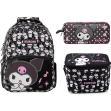 Wiggle Kuromi  3lü Ilkokul Çanta Seti Siyah