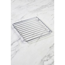 iselahome Çaydanlık,tencere Altlığı Paslanmaz Çelik Demir Nihale-Kare Metal Altlık 24X24 cm Krom