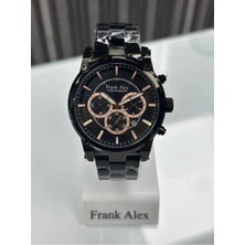 Frank Alex Siyah Metal Kordon Erkek Kol Saati