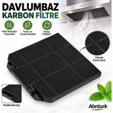 Abnturk Aspiratör Aktif Karbon Filtre-Mutfak Kokularını Hapseden Davlumbaz Kömür Filtre 24X26,5CM