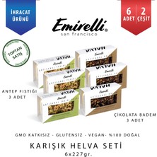Karışık Helva Seti 2 Çeşit x 3 Adet (6X227GR) - Antep Fıstıklı Tahini Helva ve Çikolata Bademli Helva