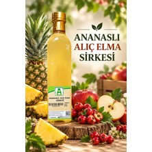 Ananaslı Elma Alıç Sirkesi Doğal Avantajlı Cam Şişede 500 ml Doğal Sirke