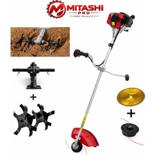 Mitashi Pro MTS52 Benzinli Yan Tırpan 52CC-2HP Akrep Çapalama Makinesi