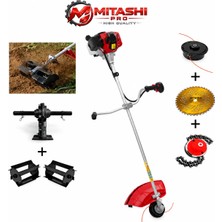 Mitashi Pro MTS52 Benzinli Yan Tırpan 52CC-2HP Palet Çapalama Makinesi