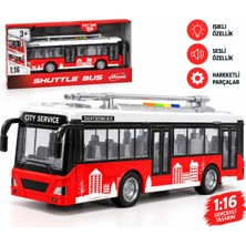Pasifik Oyuncak Pasifik Sürtmeli Sesli Işıklı Otobüs Açılır Kapı 1:16 3+
