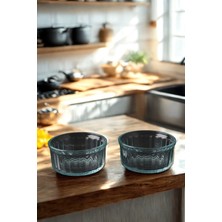 iselahome Isıya Dayanıklı Cam Fırın Kasesi 2’li 10 Cm-Sufle Kabı