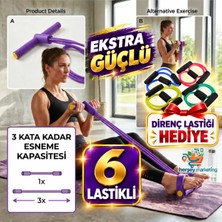 Mrt Bilişim Body Trimmer Karın Kol Kalça ve Vücut Şekillendirme Fitness Spor Aleti Ekstra Güçlü 6 Lastikli Pedallı Spor Aleti